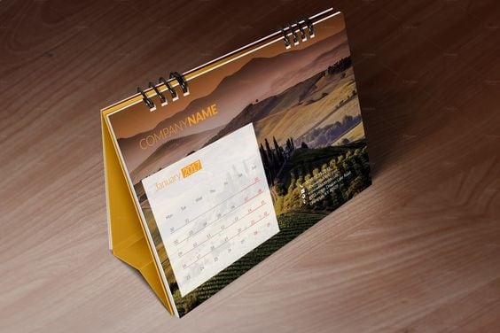 table top calendar design