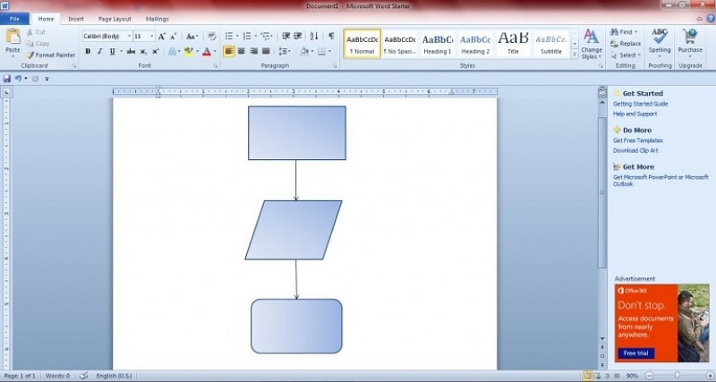 flowchart in word