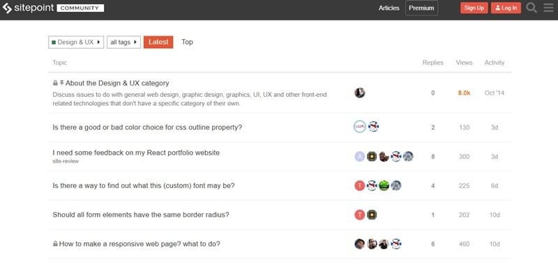 community ui design