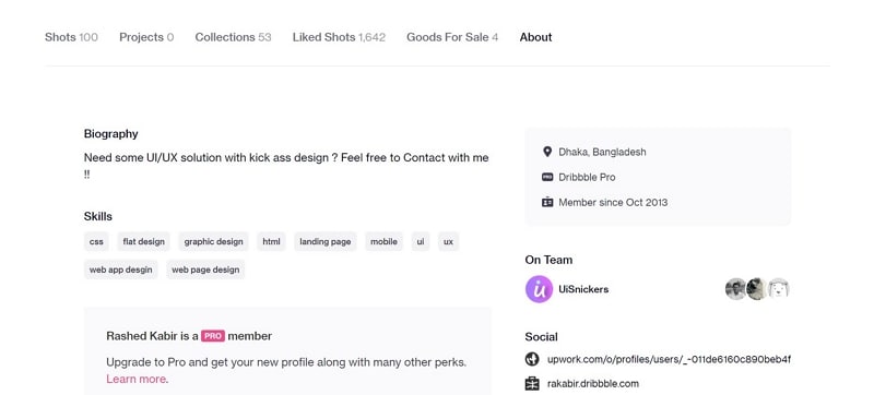 portfolio dribbble 