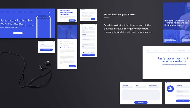 free xd wireframe kit