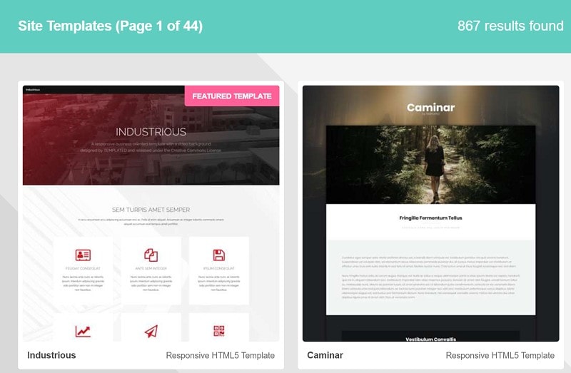 free html website templates