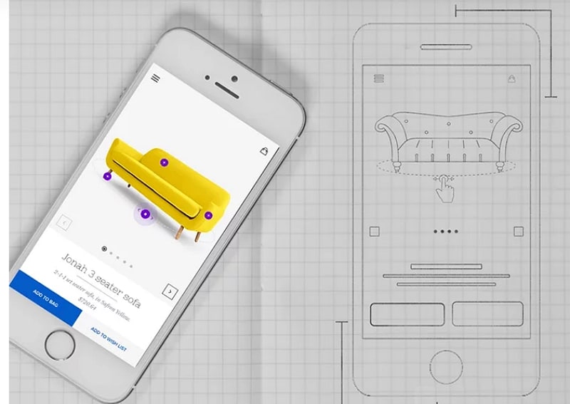 app design wireframe template