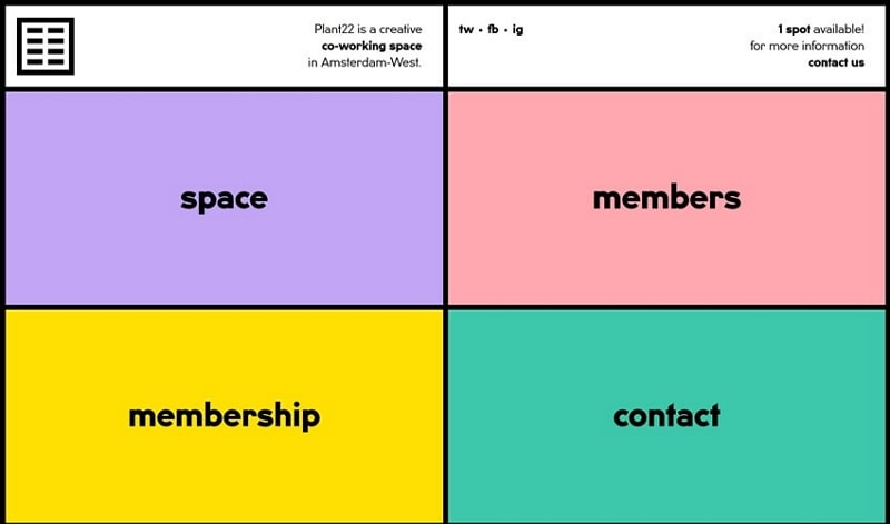 one page website design