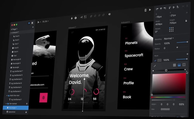 invision android ui design app