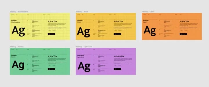 figma releway font pairings