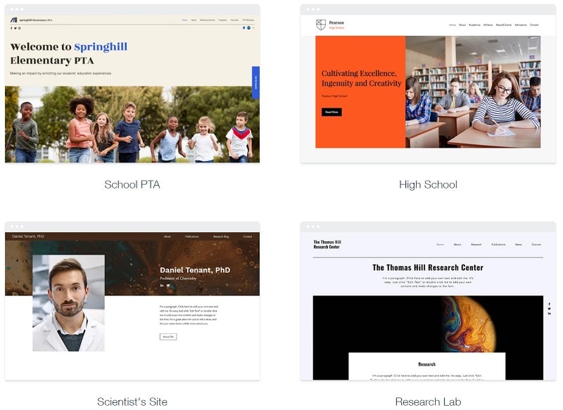education website templates