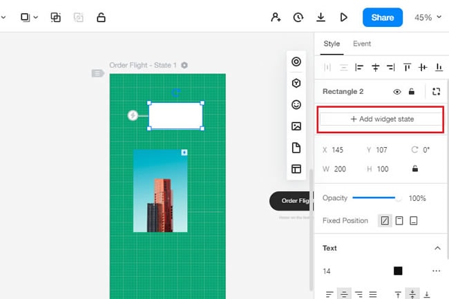 add widget state