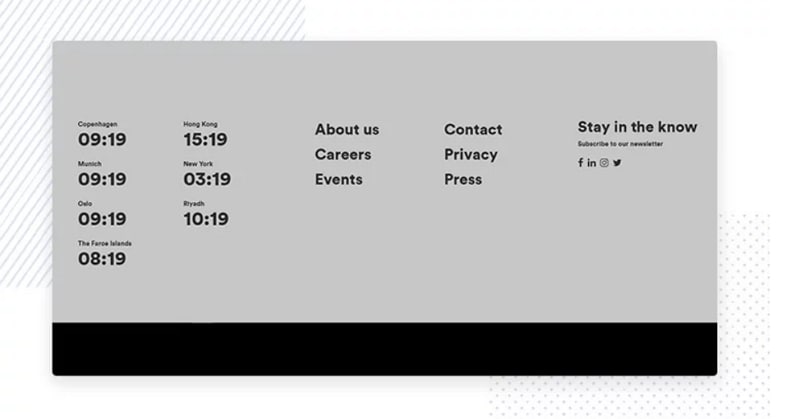 css footer design
