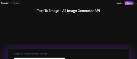 the interface of deepai 