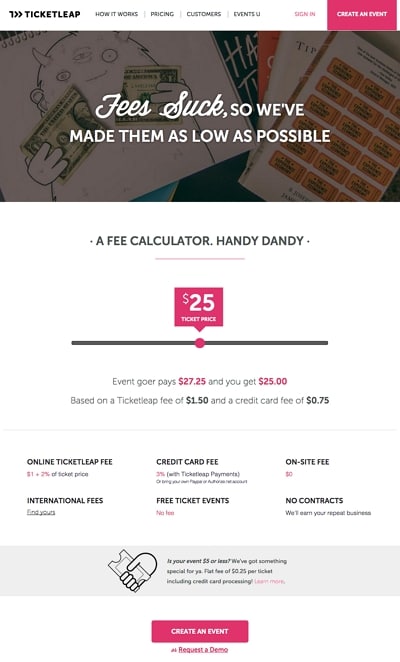 pricing page design