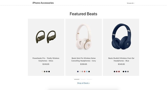 web design carousel examples