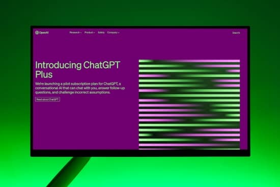 chatgpt plus in a computer screen