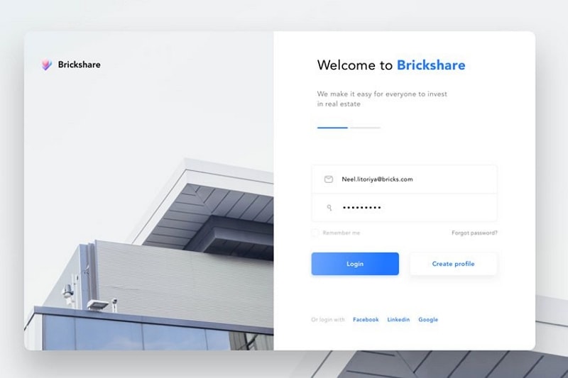 sign up page design examples