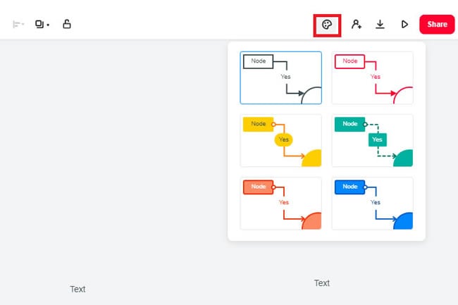 change flowchart themes
