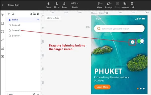 screen transitions