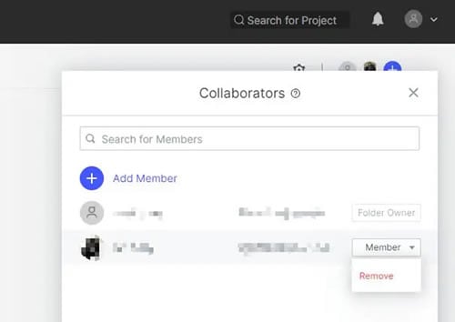 remove folder members