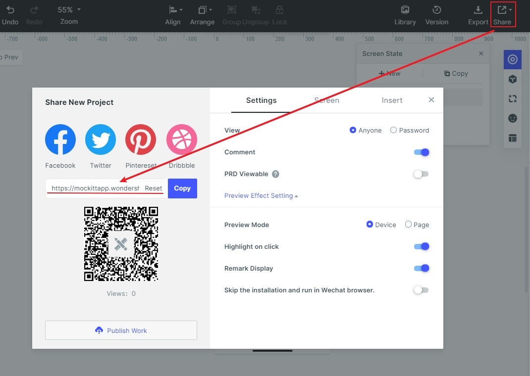 web application prototype