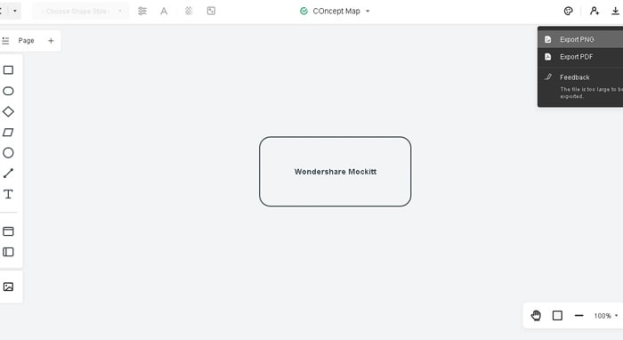 export concept map with download icon