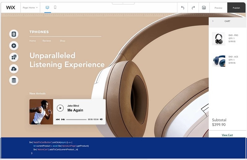wix or weebly