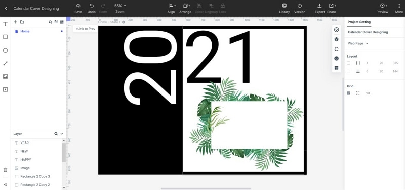 calendar cover page design
