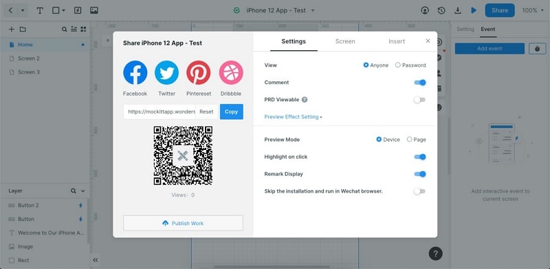 clickable prototype tools
