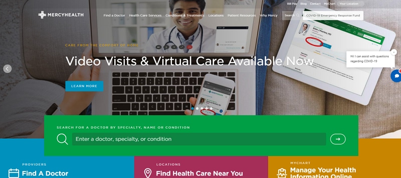 medical web design