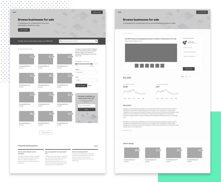 ecommerce mobile app wireframe