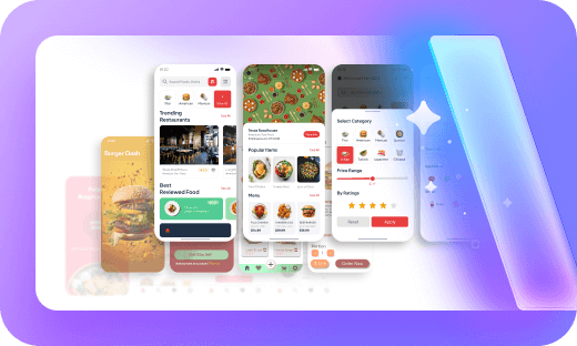 Editable fitness app UI draft with structured layers and components
