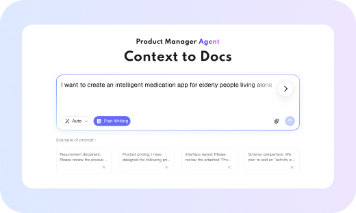 Describe a product idea for AI planning