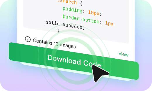 Generated code draft download panel