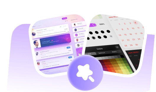 Illustration of AI identifying interface elements and visual styles