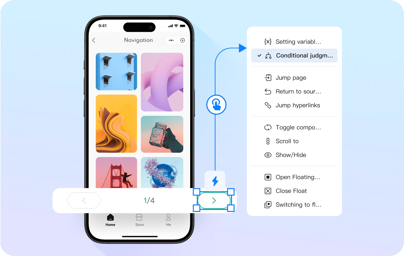 Mockitt interaction and variable workflow