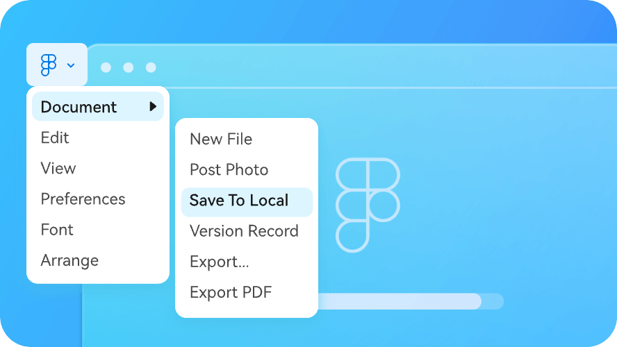 Export a Figma file from the Figma editor