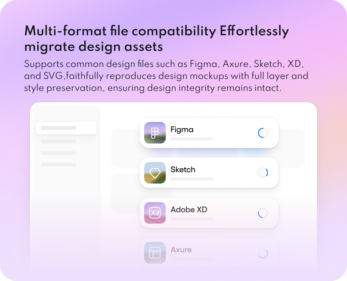 Design system interface preview