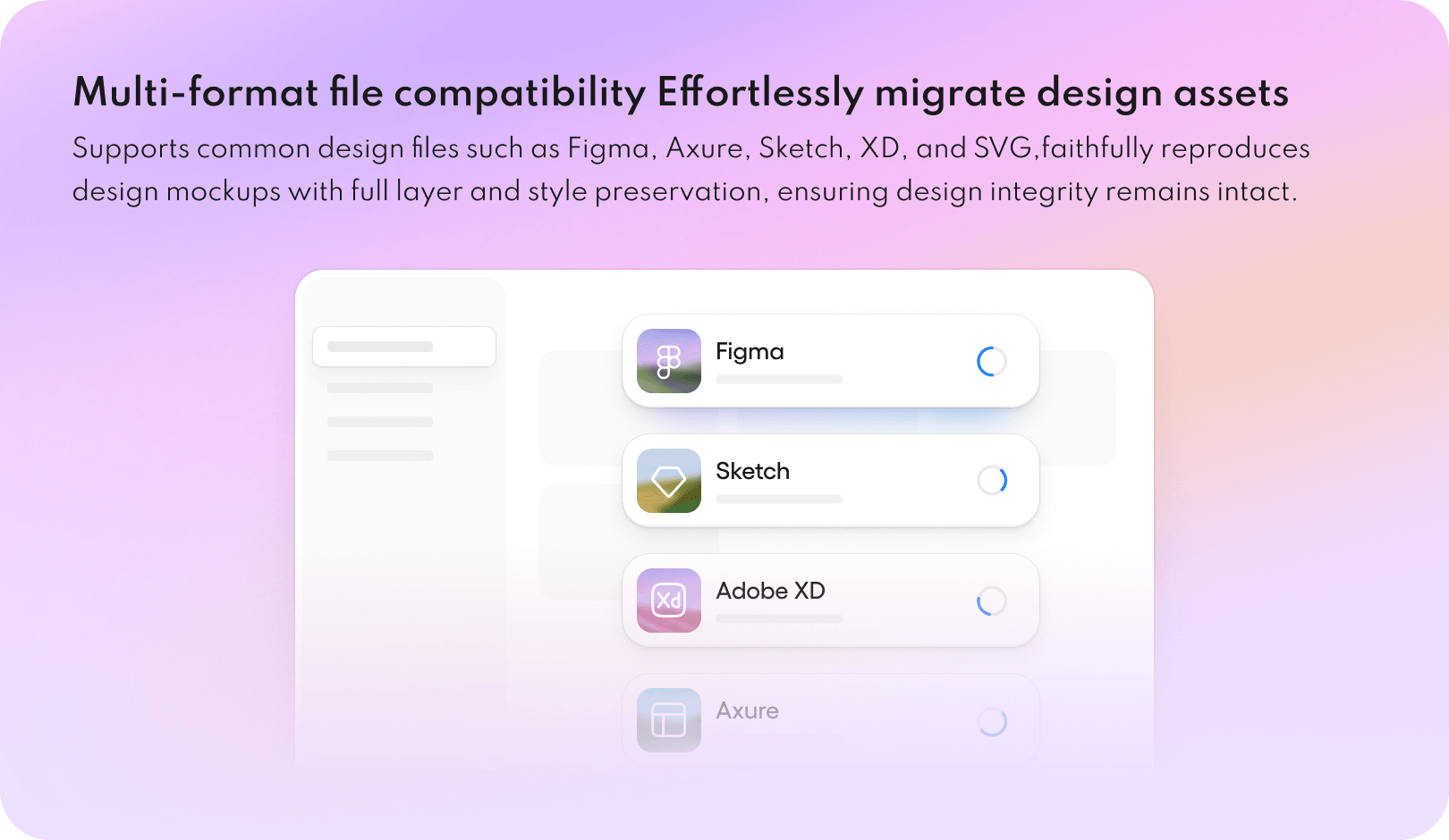 Design system interface preview