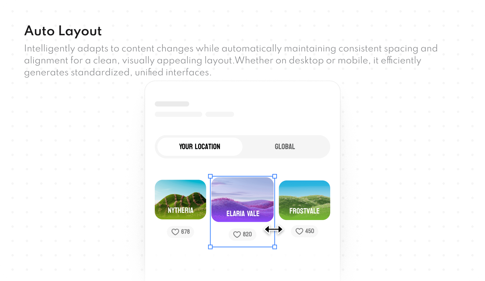UI design workspace preview